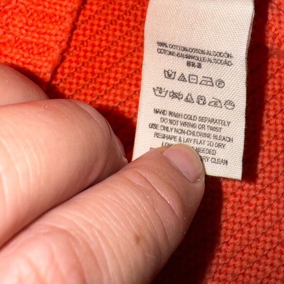 Free People Coral La Brea V-Neck Oversized‎ Ribbed Knit Sweater Size Small - Picture 6 of 8